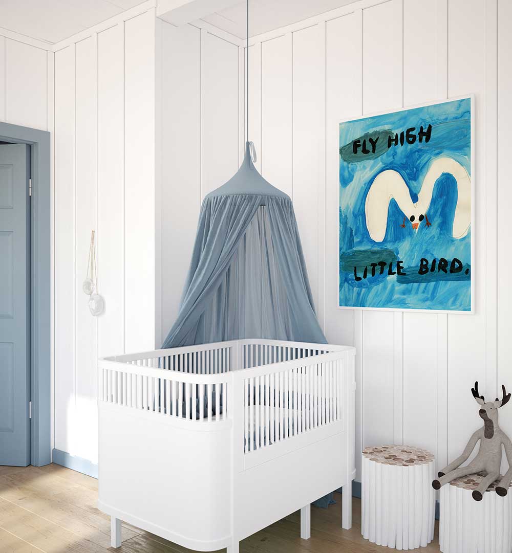 BIRD IN FLIGHT , KIDS ROOM PAINTINGS