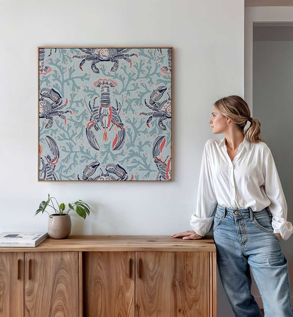Elevate your space with LOBSTER AND CRAB COASTAL II, BEACH PAINTINGS, showcasing vibrant sea life artistry.