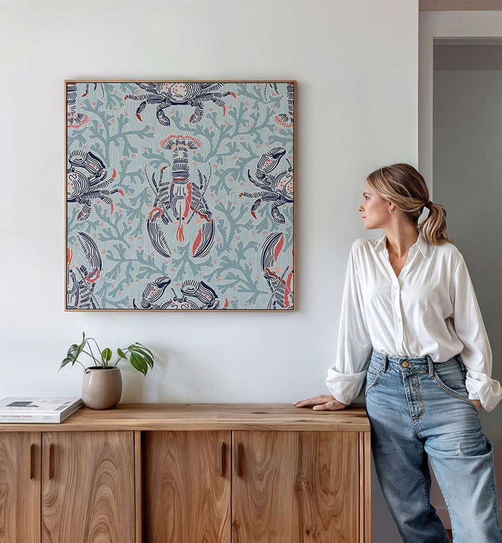 Elevate your space with LOBSTER AND CRAB COASTAL II, BEACH PAINTINGS, showcasing vibrant sea life artistry.
