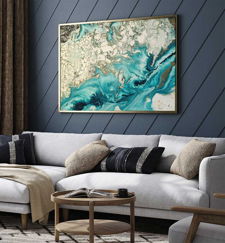 Transform your space with OCEAN’S ENIGMA, ABSTRACT PAINTINGS showcasing vibrant colors and oceanic textures.