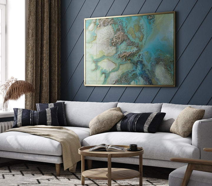 Transform your space with COASTAL- JOURNEY, ABSTRACT PAINTINGS, featuring serene coastal colors and modern design.
