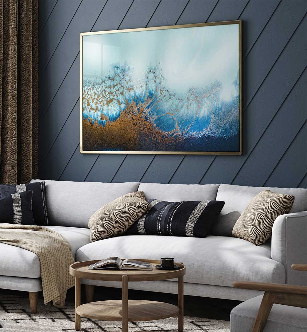 Experience the beauty of COASTAL LUXE - SUNRISE, ABSTRACT PAINTINGS, enhancing any living space with vibrant hues.
