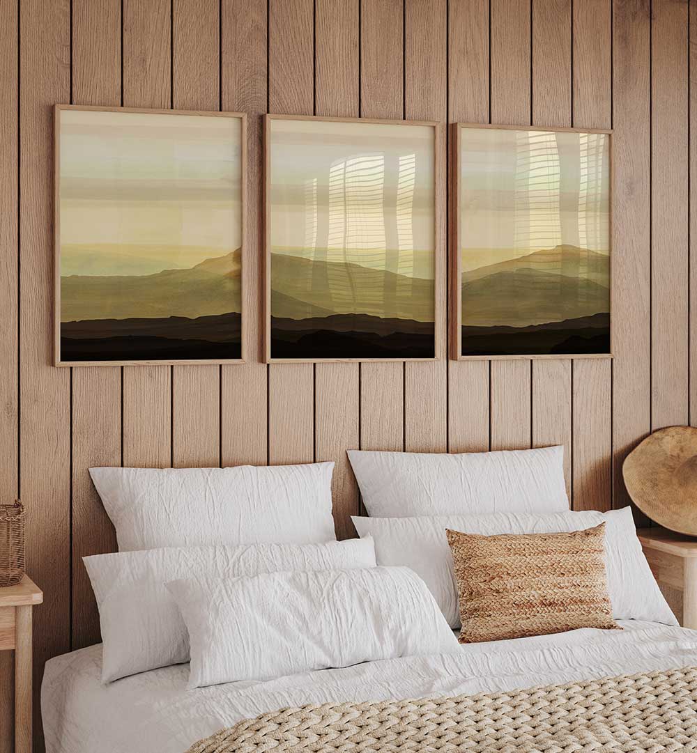 TONAL RIDGE  , SET OF 3 PAINTINGS