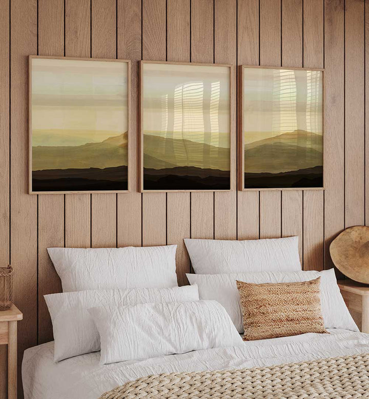 TONAL RIDGE  , SET OF 3 PAINTINGS