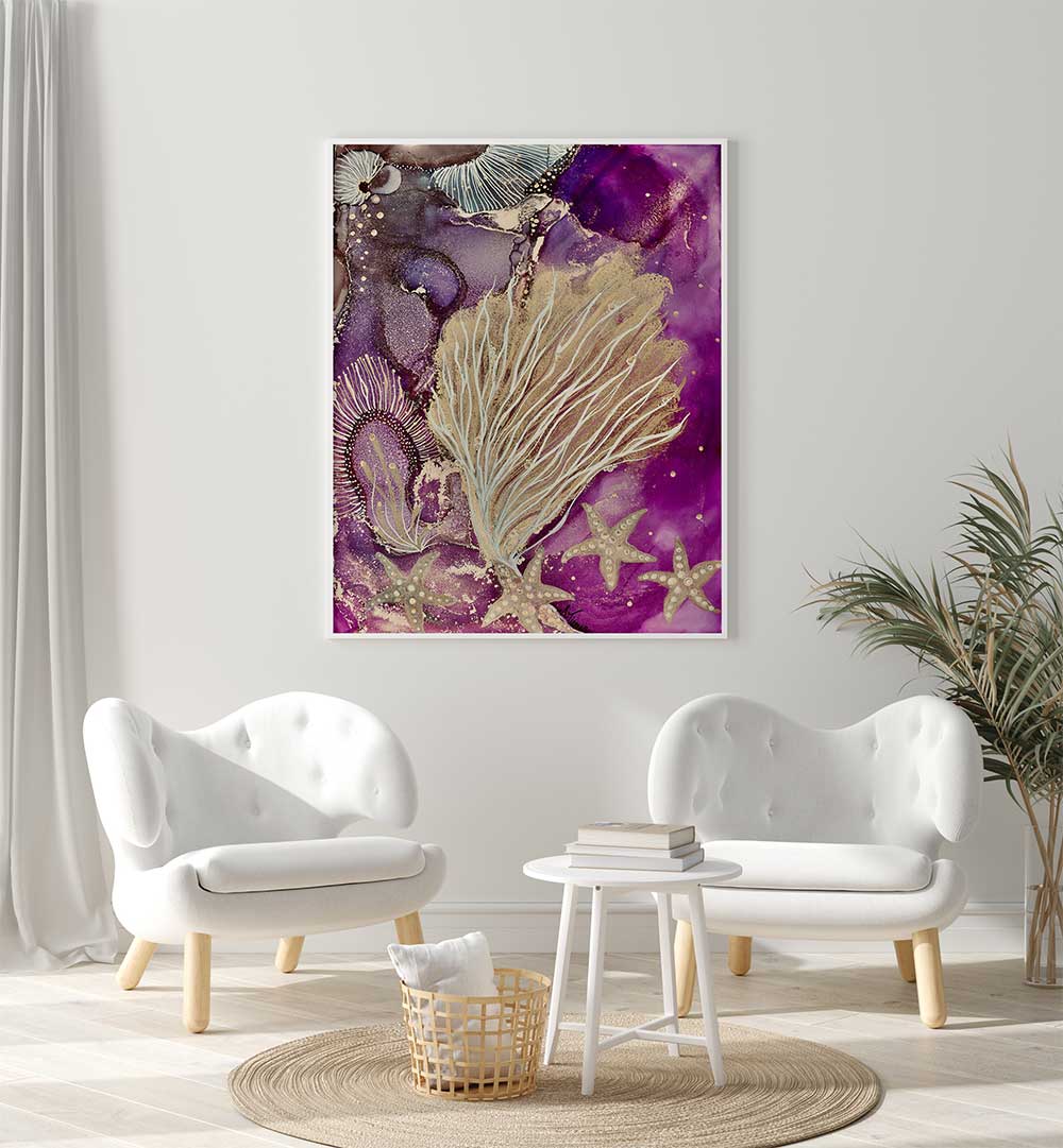 Vibrant Blushing Reef, Beach Paintings enhance your home with serene coastal beauty and natural elegance.