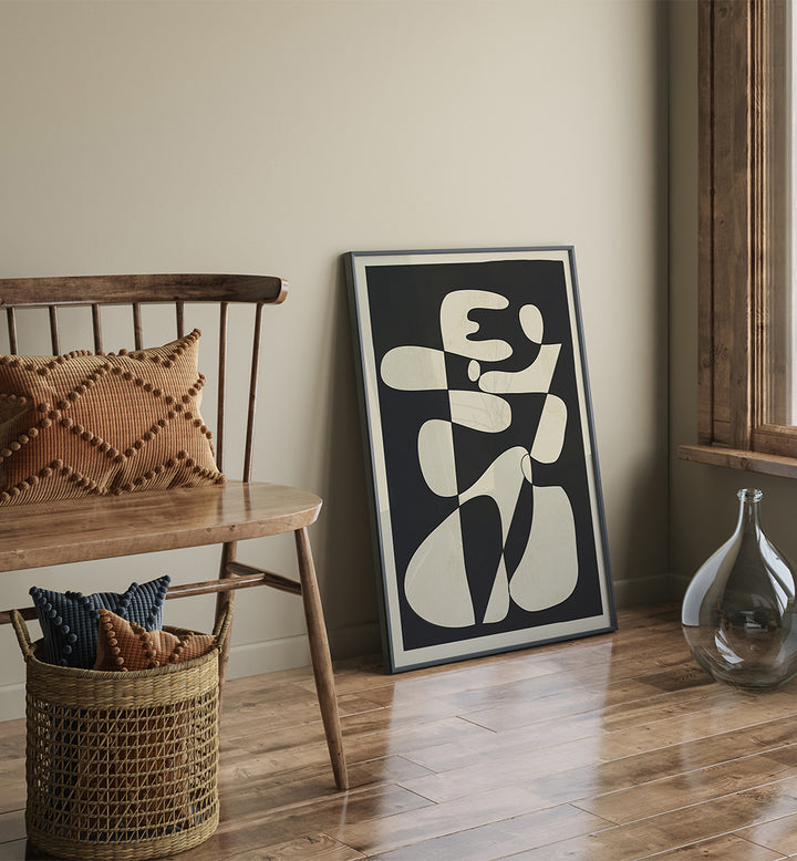 MODERN ABSTRACT CONTRAST – NOIR , ABSTRACT PAINTINGS