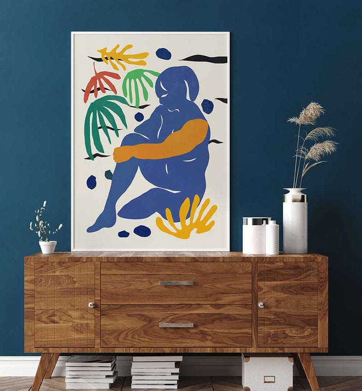 BLUE FIGURE ABSTRACT , COMIC POSTERS