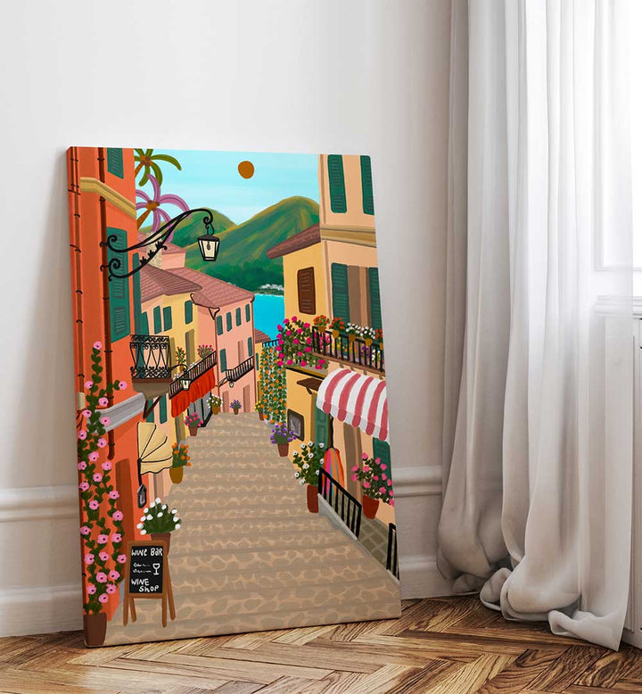 CHARMING MEDITERRANEAN VILLAGE , TRAVEL POSTERS