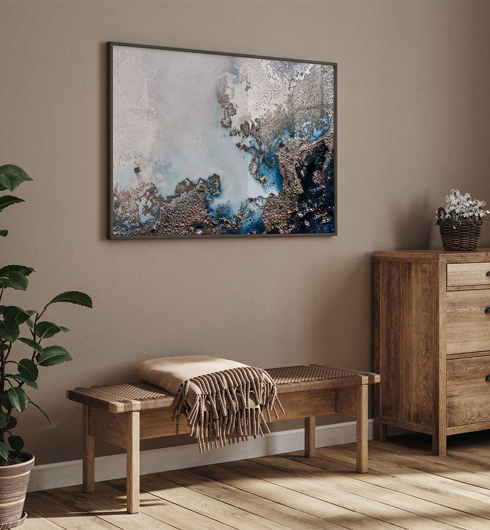 Enhance your space with OCEANIC TEXTURES, ABSTRACT PAINTINGS featuring vibrant colors and serene oceanic designs.