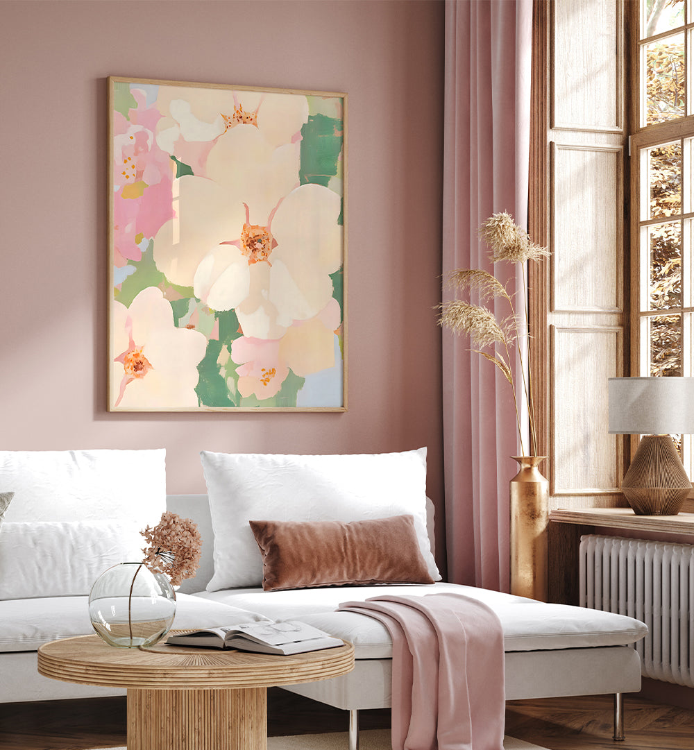 PETALS OF SERENITY , FLORAL FLOWER PAINTINGS