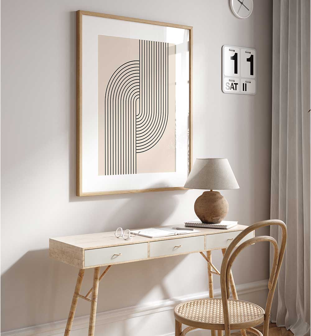 BAUHAUS BOHO BLACK V , BOHO ART PAINTINGS