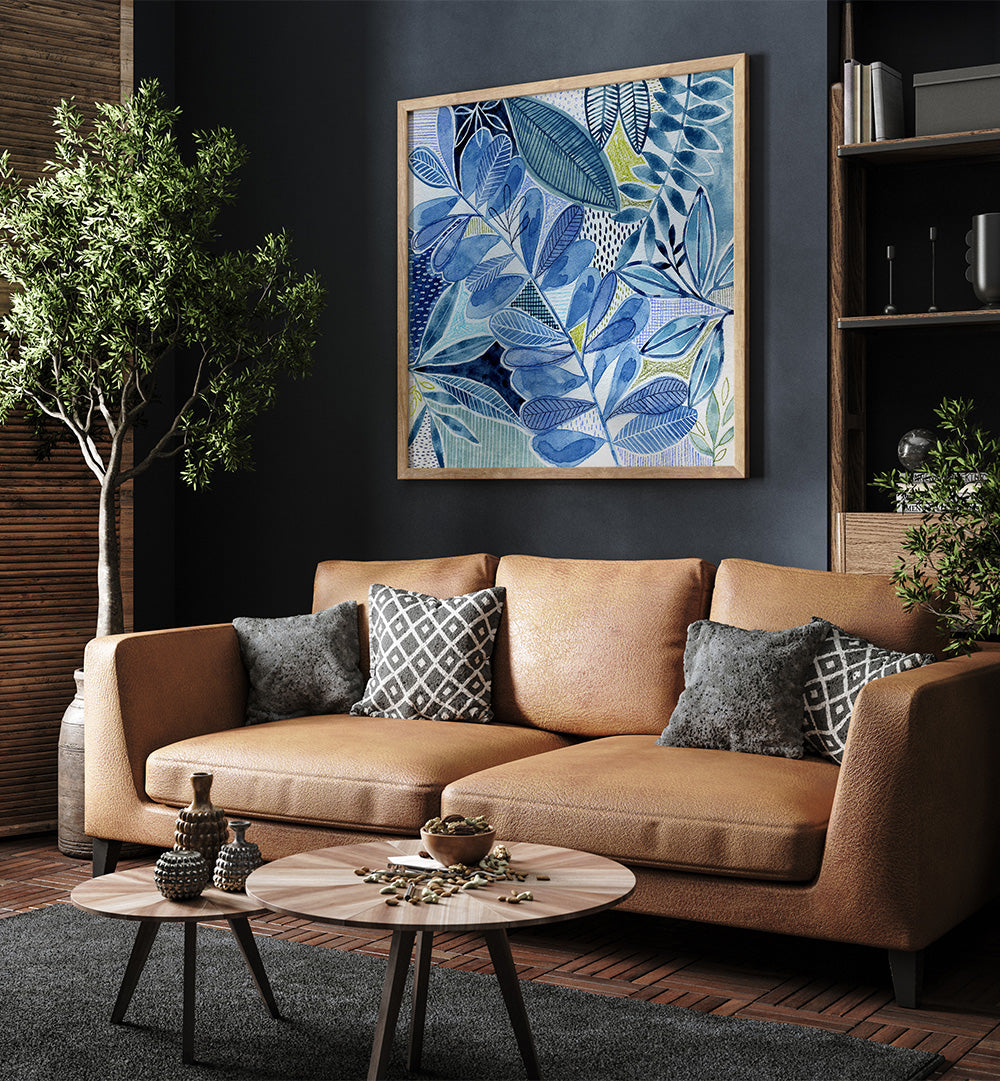 LAYERED BOTANICAL WATERCOLOUR V , FLORAL FLOWER PAINTINGS