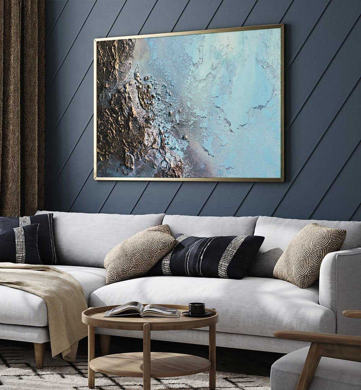 Transform your space with COASTAL - MISTY WATERS, ABSTRACT PAINTINGS, showcasing vibrant colors and fluid forms.