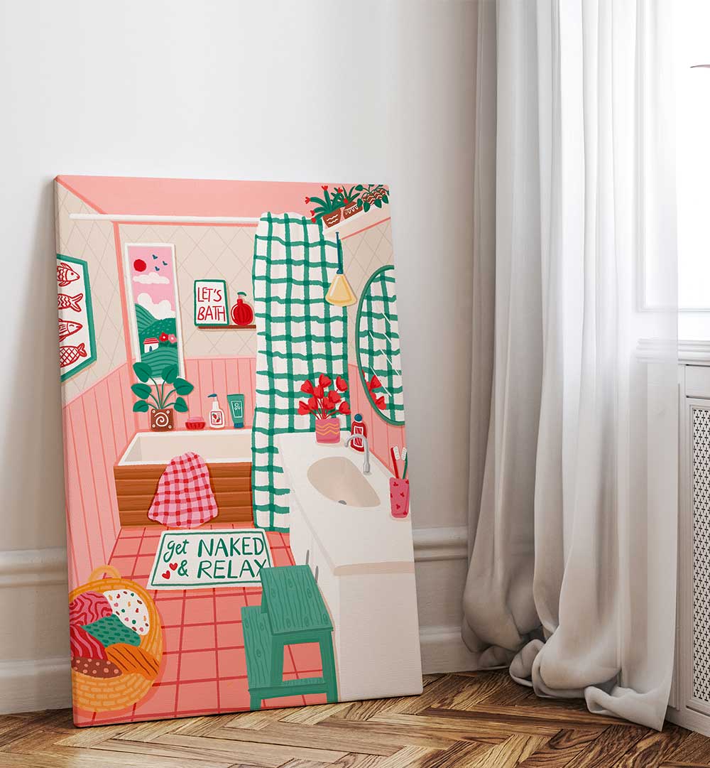 COZY BATHROOM OASIS , FASHION POSTERS