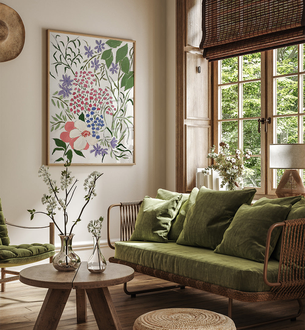 SUMMER BLOSSOMS , FLORAL FLOWER PAINTINGS