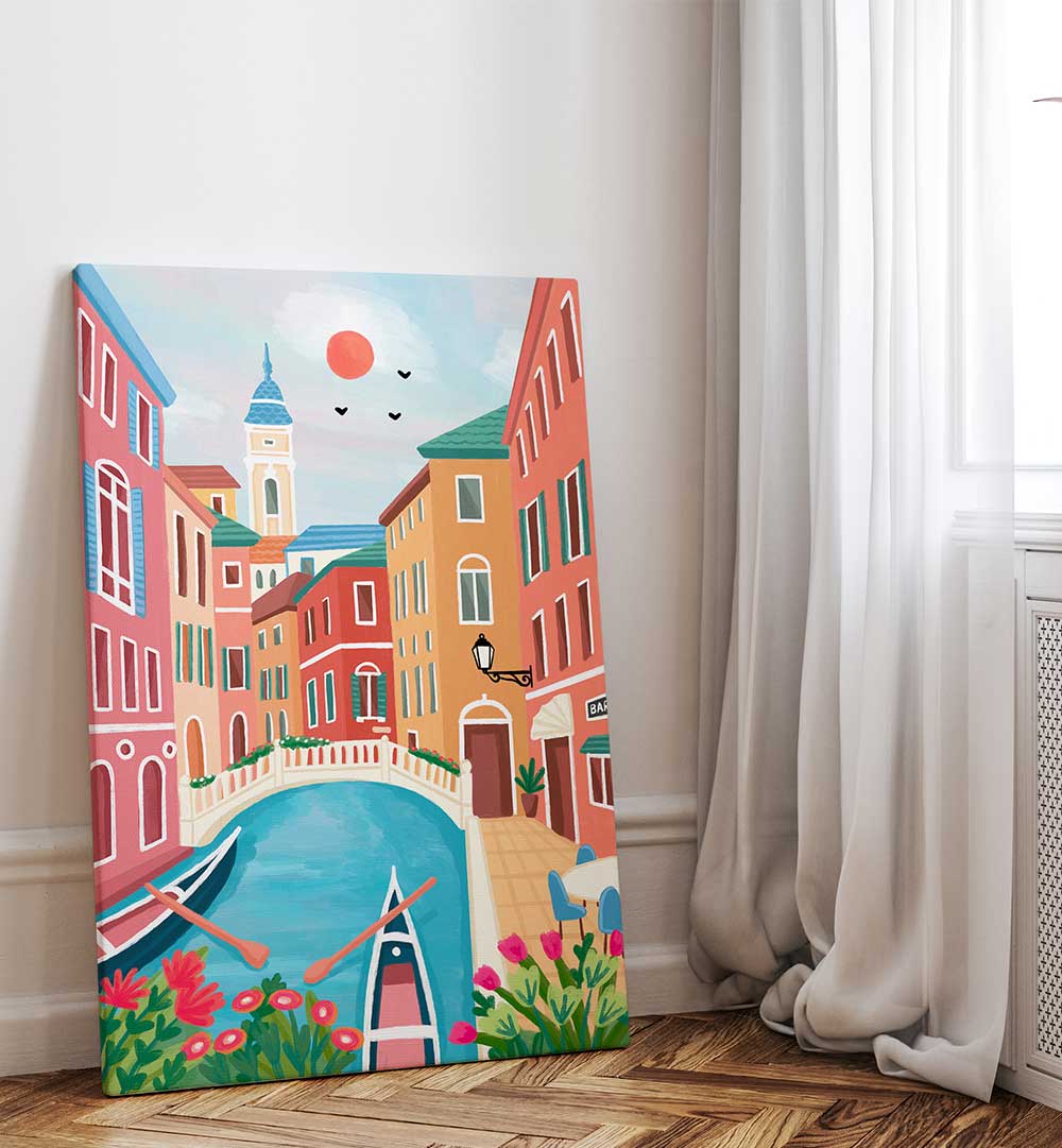 VENICE CANAL SUNRISE STROLL , TRAVEL POSTERS