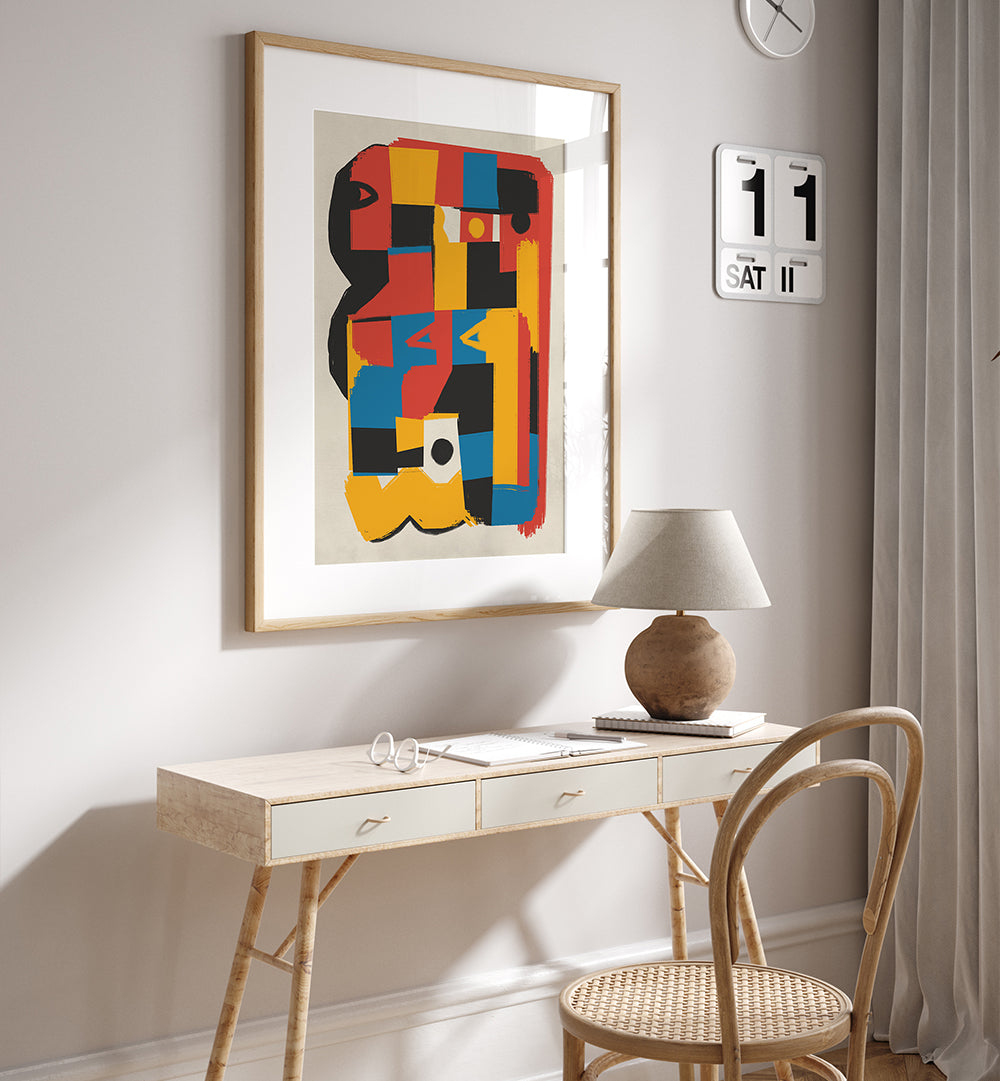 BAUHAUS ABSTRACT COLOR BLOCK , ABSTRACT PAINTINGS