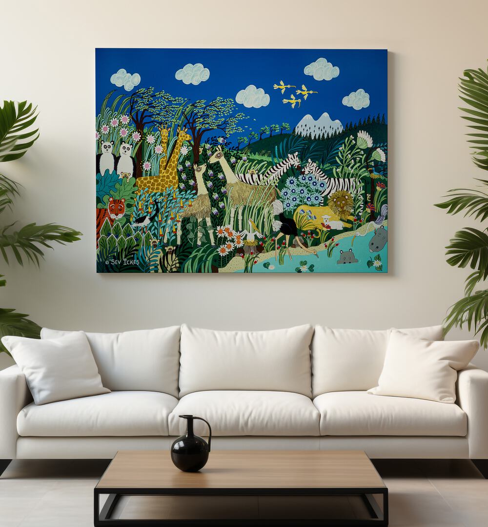 Bright and colorful A WINDY DAY, KIDS ROOM PAINTINGS, perfect for inspiring creativity in your child's space.