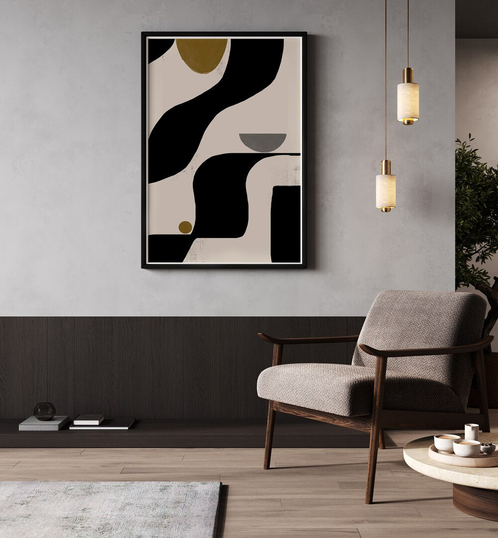 Elevate your space with ABSTRACT ART NO. II, ABSTRACT PAINTINGS from The Miuus Studio, featuring vibrant geometric designs.