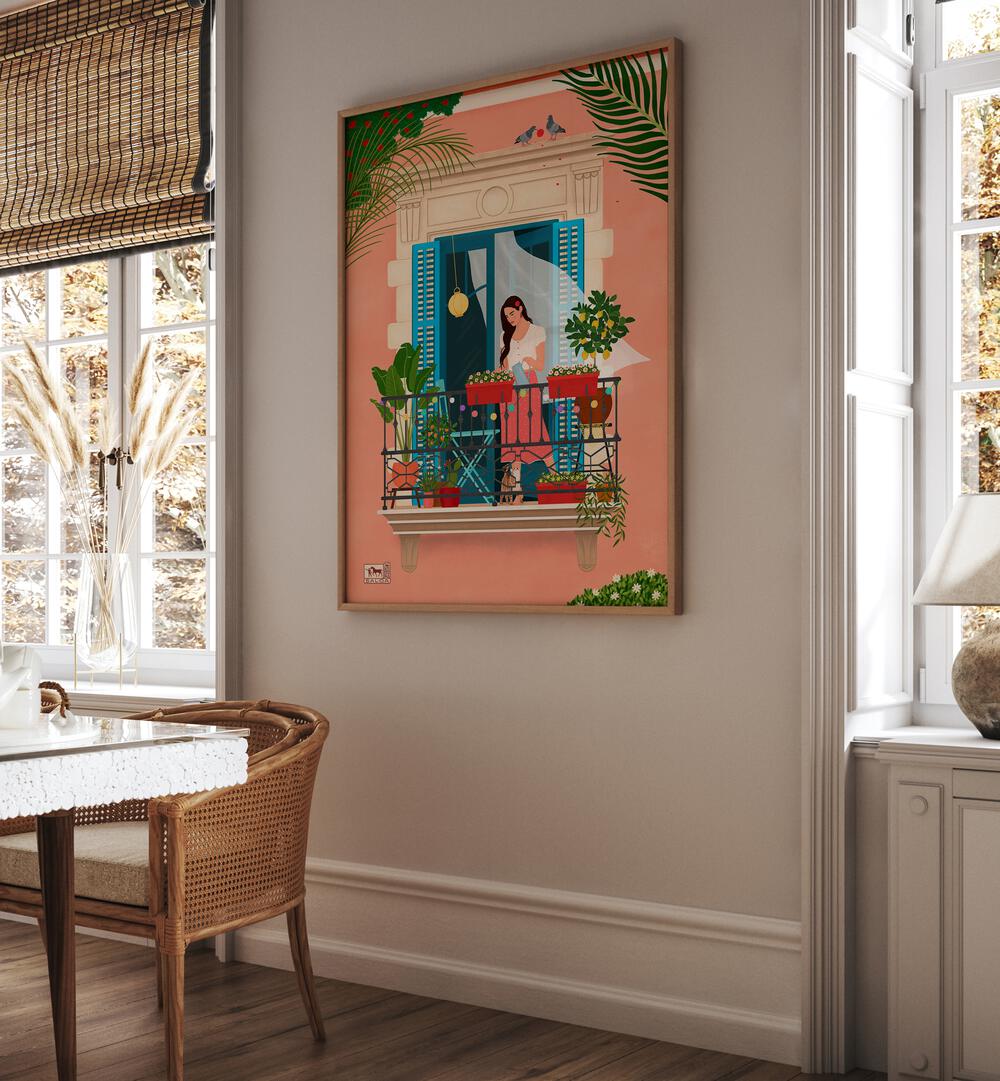 Vibrant BARCELONA , PORTRAITS artwork by Petra Holikova, showcasing Mediterranean charm and local culture.