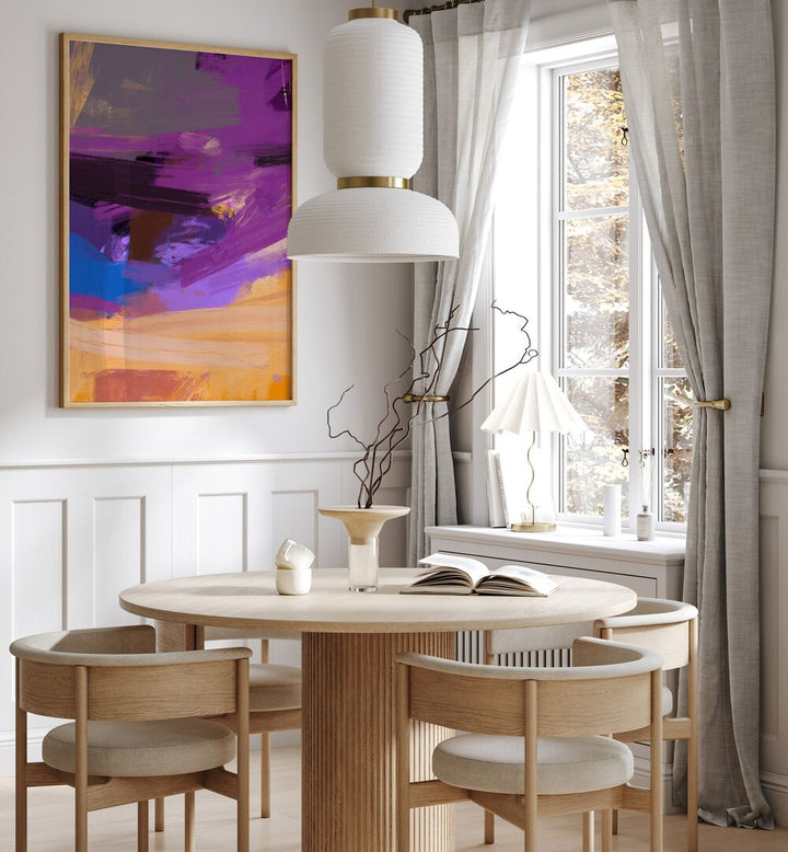 Brighten your space with ABSTRACTION WITH DRAMATIC SKY II, ABSTRACT PAINTINGS showcasing vibrant colors and unique artistry.