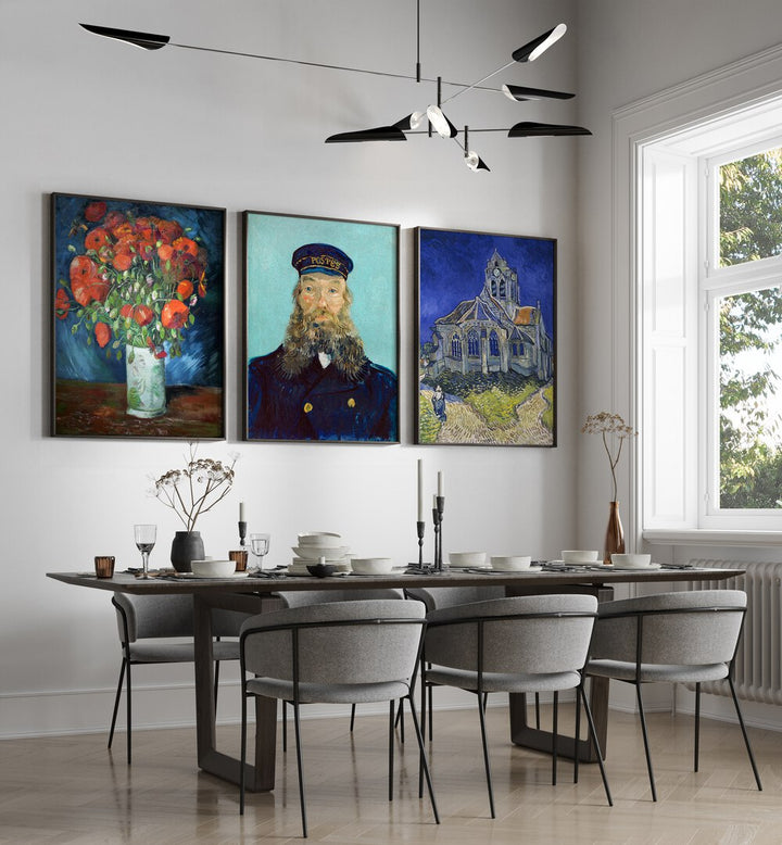 VINTAGE METAPHORS SET , SET OF 3 PAINTINGS
