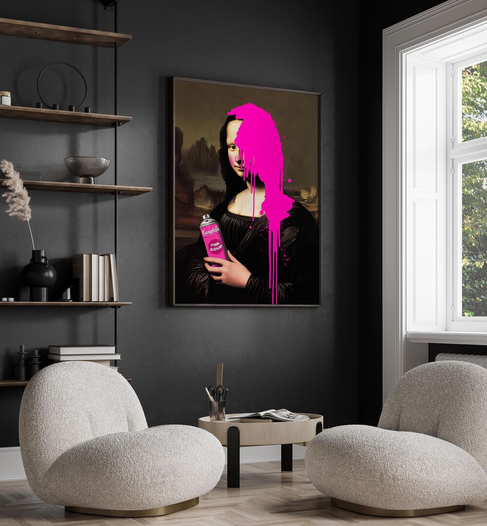 Vibrant PINK SOUP, POP ART PAINTINGS elevate your decor with bold colors and playful designs for a lively atmosphere.