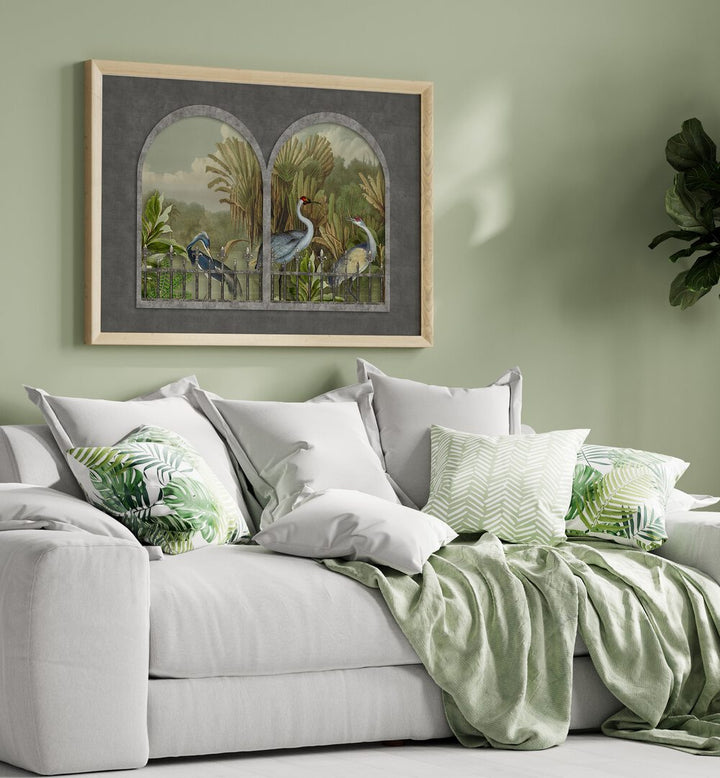 CRANES I , ANIMAL PAINTINGS