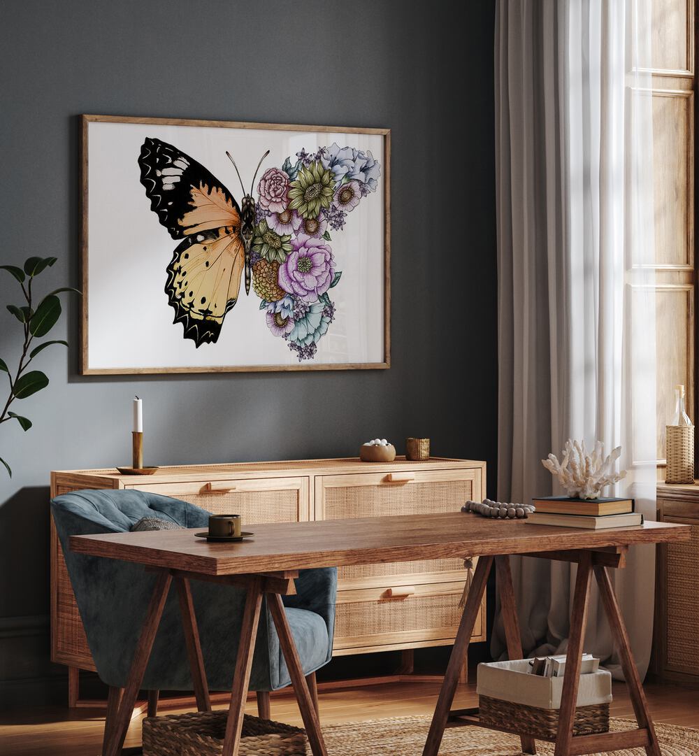 Vibrant BUTTERFLY IN BLOOM COLOR, FASHION POSTERS add a touch of nature-inspired elegance to any decor.