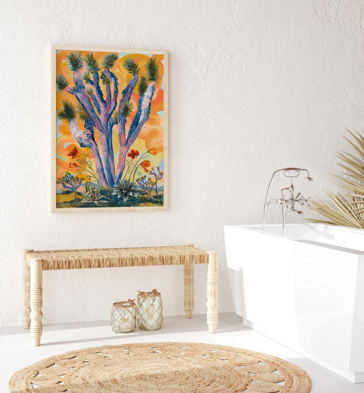 Vibrant LONELY TREE, FLORAL FLOWER PAINTINGS by Eleanor Baker enhances your space with nature's beauty and serenity.