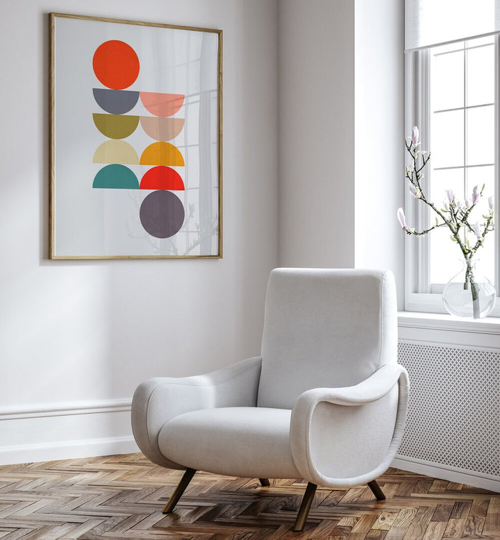 CIRCLES IN HARMONY III, GEOMETRIC ART PRINTS add vibrant balance and tranquility to any living space.