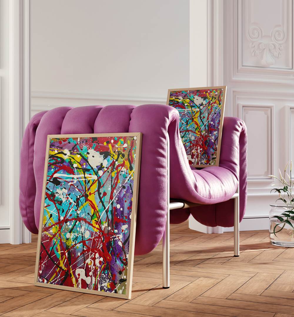 Vibrant JELLY BEAN I, ABSTRACT PAINTINGS elevate any space with playful creativity and modern elegance.