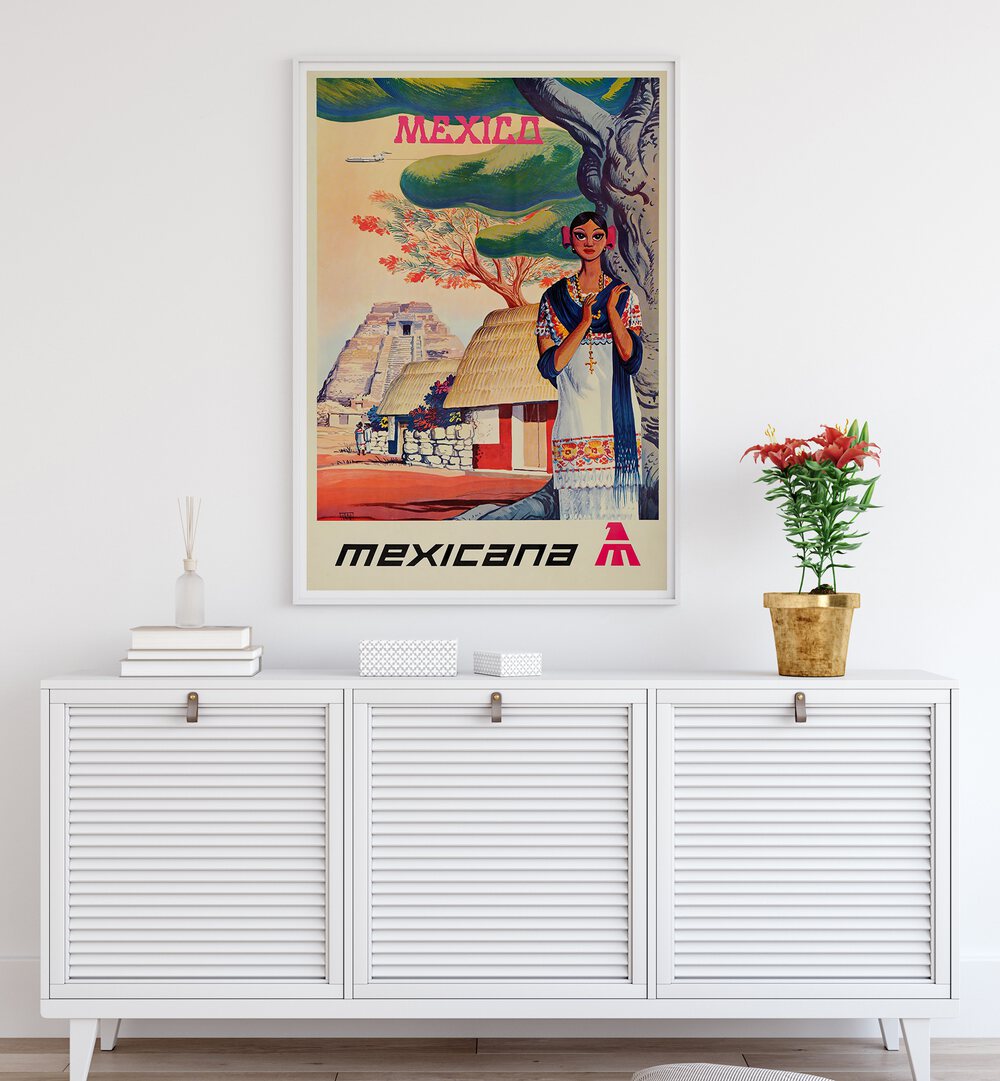 MEXICANA I VINTAGE TRAVEL POSTERS showcase vibrant Mexican culture, perfect for transforming your living space.
