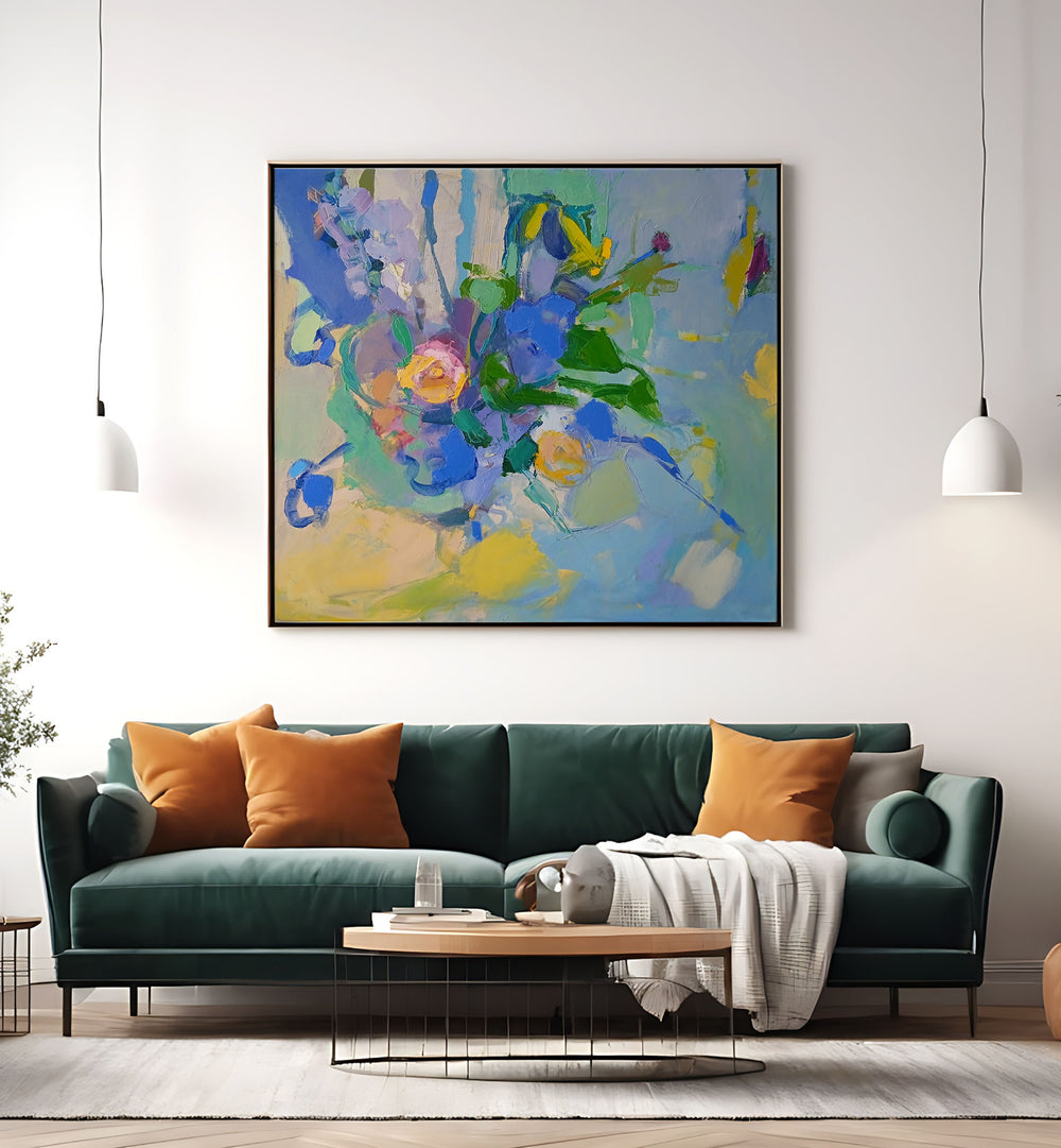 Brighten your space with SPRING BOUQUET, ABSTRACT PAINTINGS, showcasing vibrant floral artistry. Perfect for any home decor.