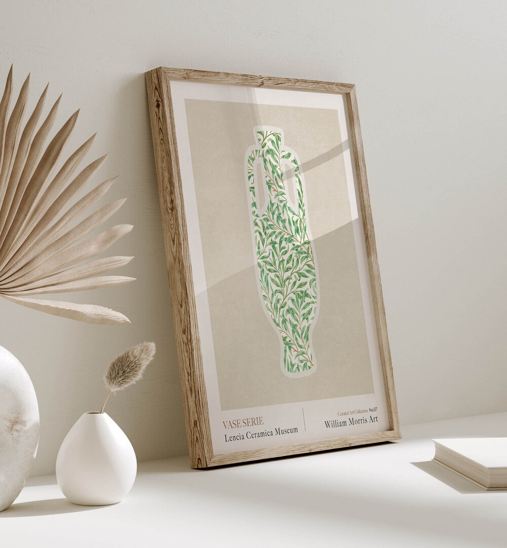 Elegant WILLIAM MORRIS GREEK SHAPE III, FLORAL FLOWER PAINTINGS, showcasing beauty by Emel Tunaboylu for your decor.