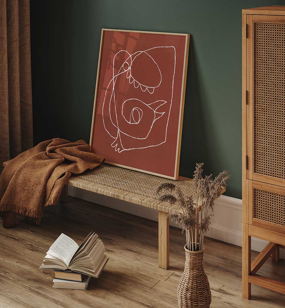 LINE ART BIRD ABSTRACT , LINE ART PAINTINGS