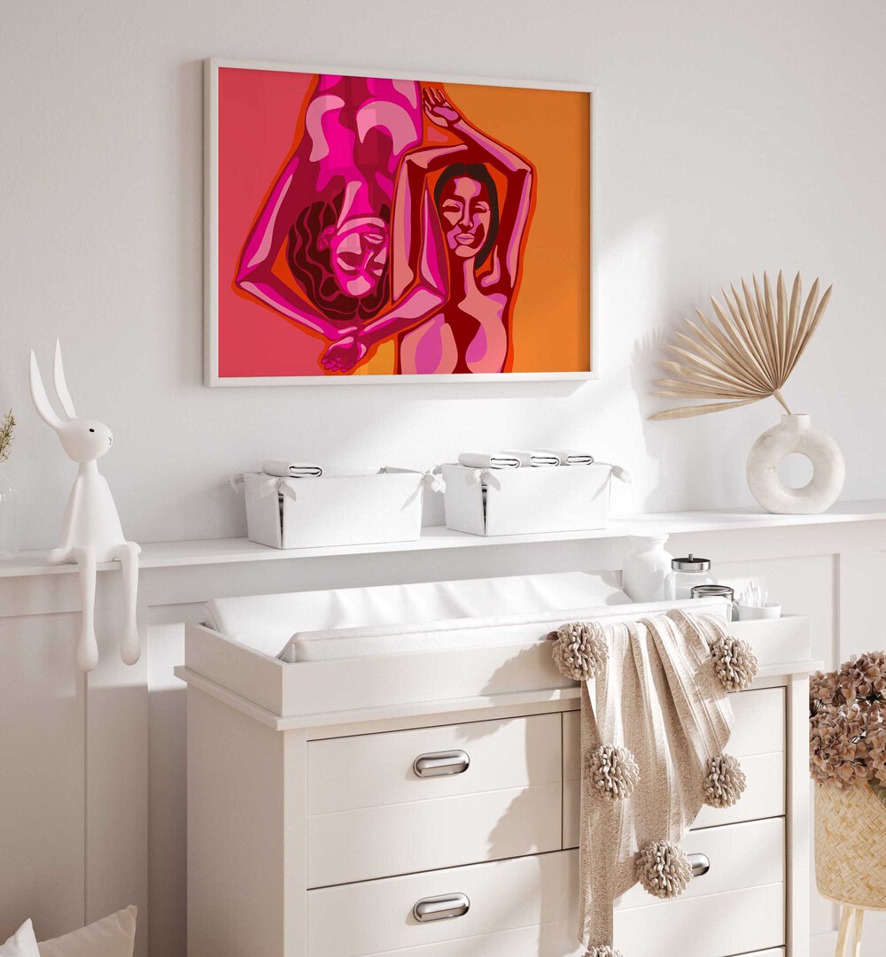 Vibrant artwork from MARIA A KARLA, PORTRAITS showcasing expressive figurative illustrations in a modern setting.
