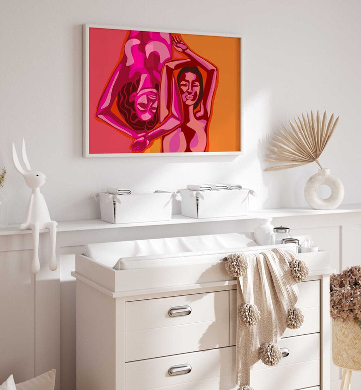 Vibrant artwork from MARIA A KARLA, PORTRAITS showcasing expressive figurative illustrations in a modern setting.