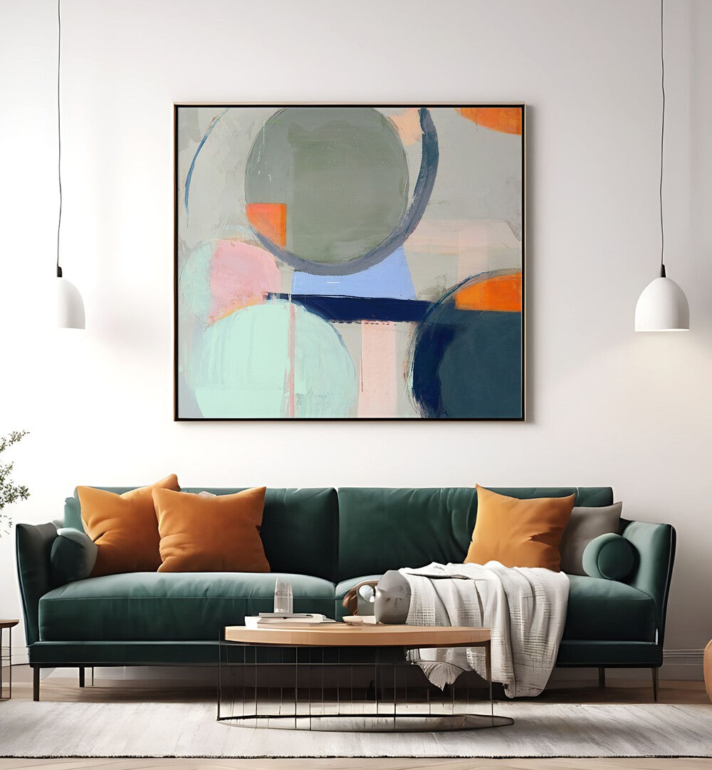 Stylish TURNAROUND, ABSTRACT PAINTINGS enhance any space with modern colors and innovative design for organization.