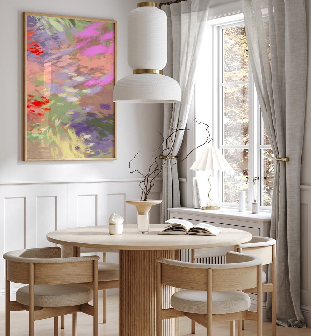 Bright and serene, LAZY SUMMER DAYS IV, ABSTRACT PAINTINGS enhance relaxing spaces with vibrant hues and soft textures.