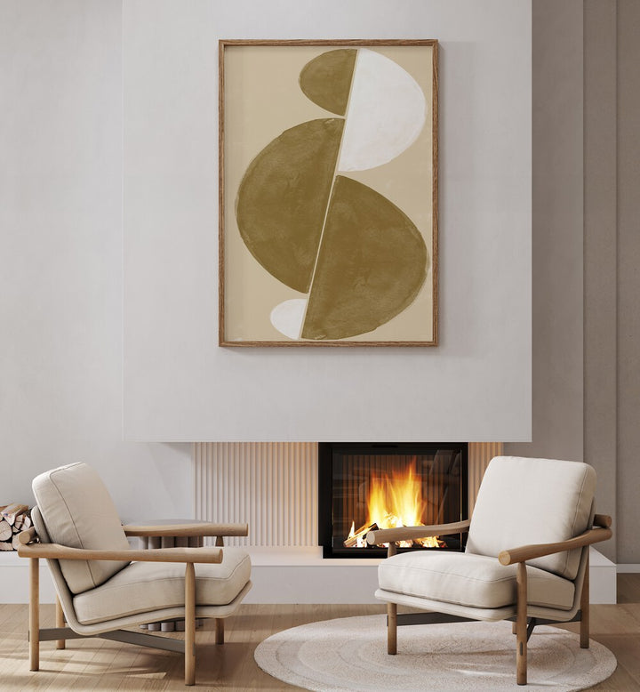 Transform your space with INTERACTION BALANCE NO. III, GEOMETRIC ART PRINTS, showcasing elegant color harmony.