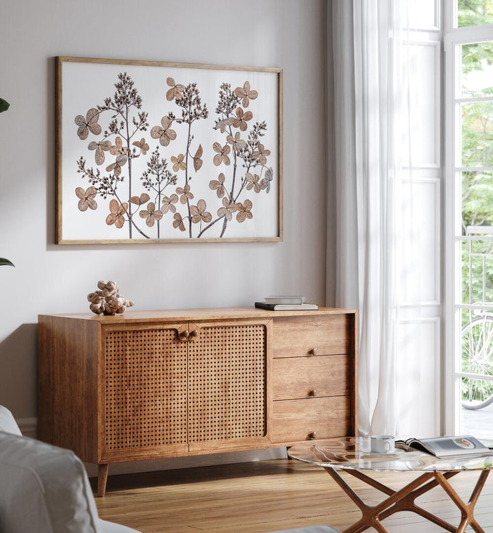 Elegant Hydrangea Paniculata floral flower paintings enhance modern interiors with their captivating design and charm.