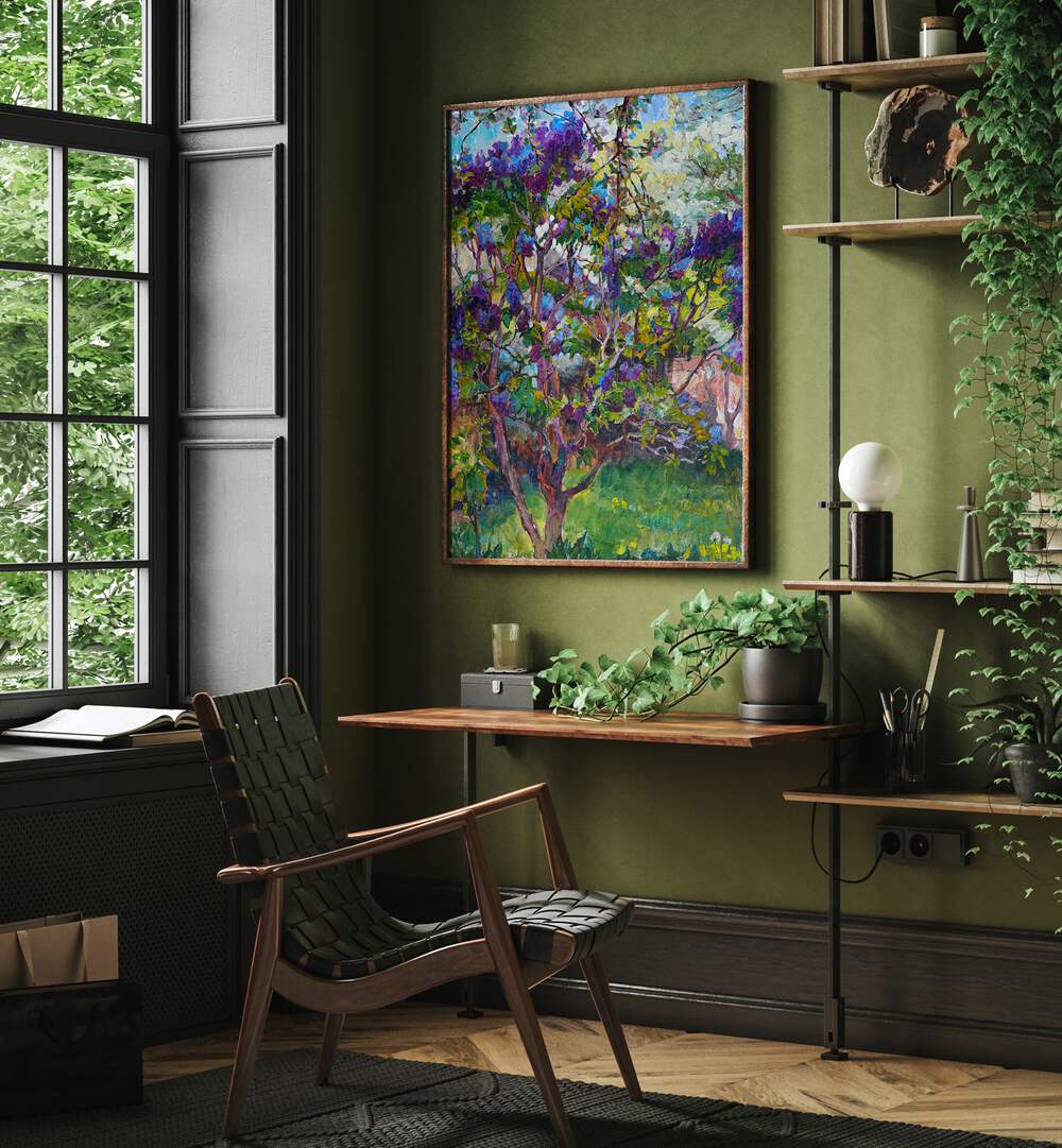 PURPLE TREE LIV , LANDSCAPE PAINTINGS