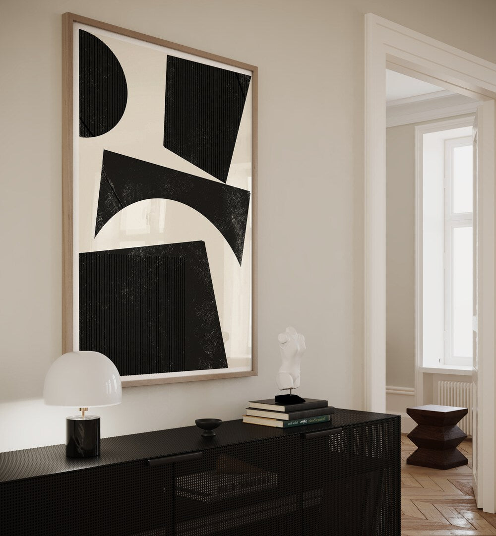 Stylish MODERN ABSTRACT SHAPE IV by The Miuus Studio enhances decor with contemporary flair in ABSTRACT PAINTINGS.