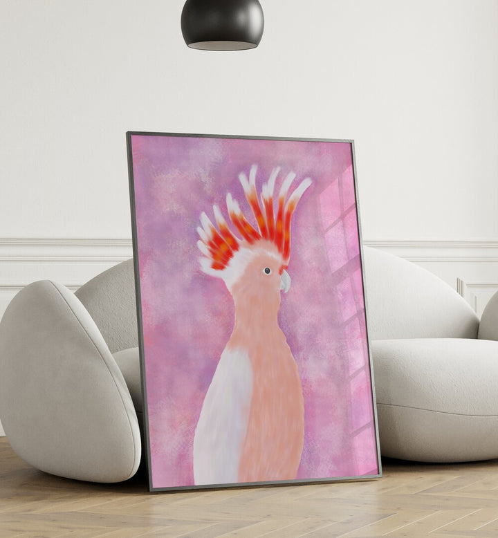 PINK COCATOO BIRD , WILDLIFE PAINTINGS , WILDLIFE POSTERS