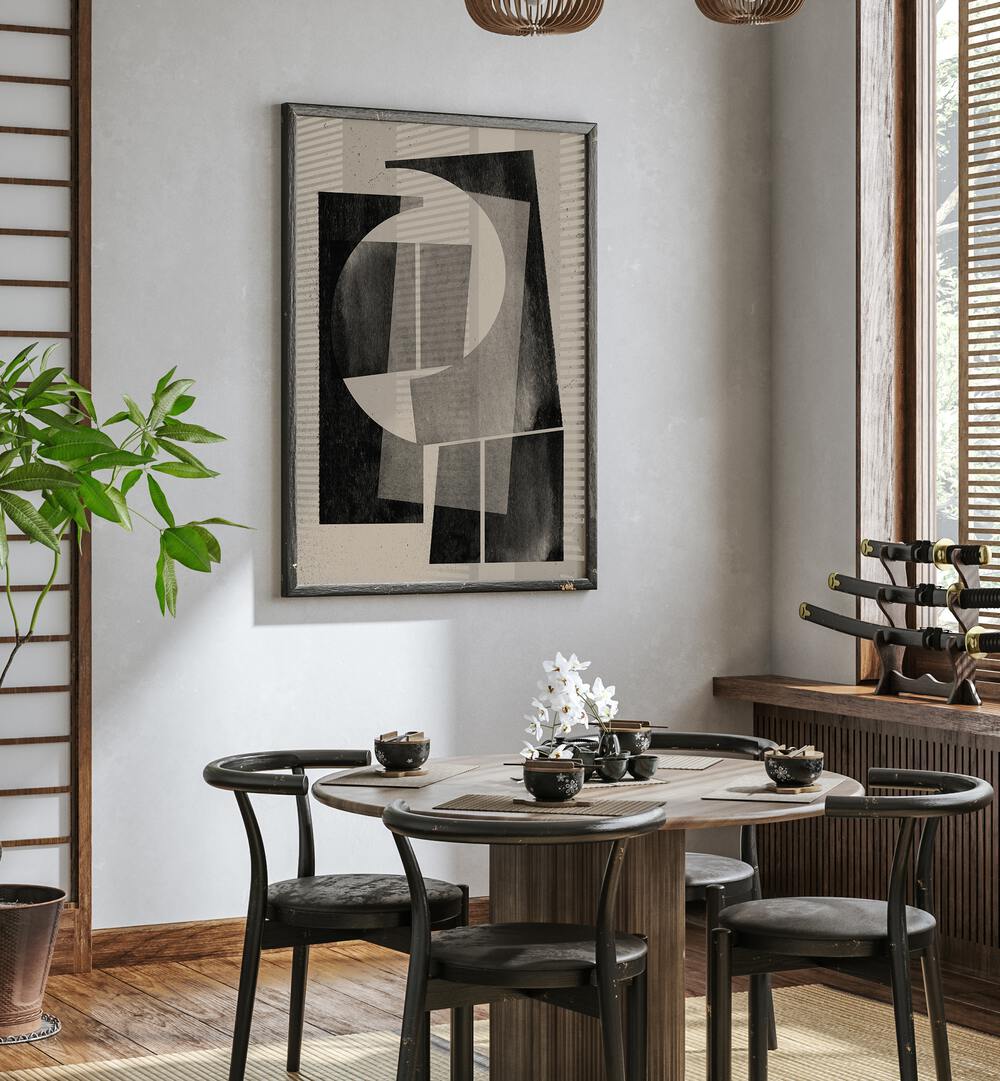 Elevate your decor with PAPER CUT NO.8, GEOMETRIC ART PRINTS, featuring dynamic cut-out designs and vibrant colors.