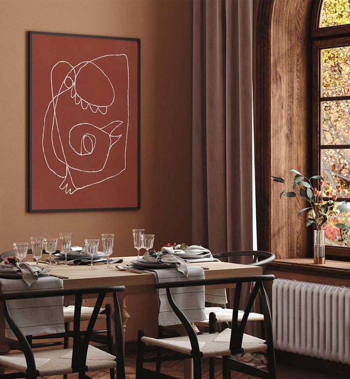 LINE ART BIRD ABSTRACT , LINE ART PAINTINGS