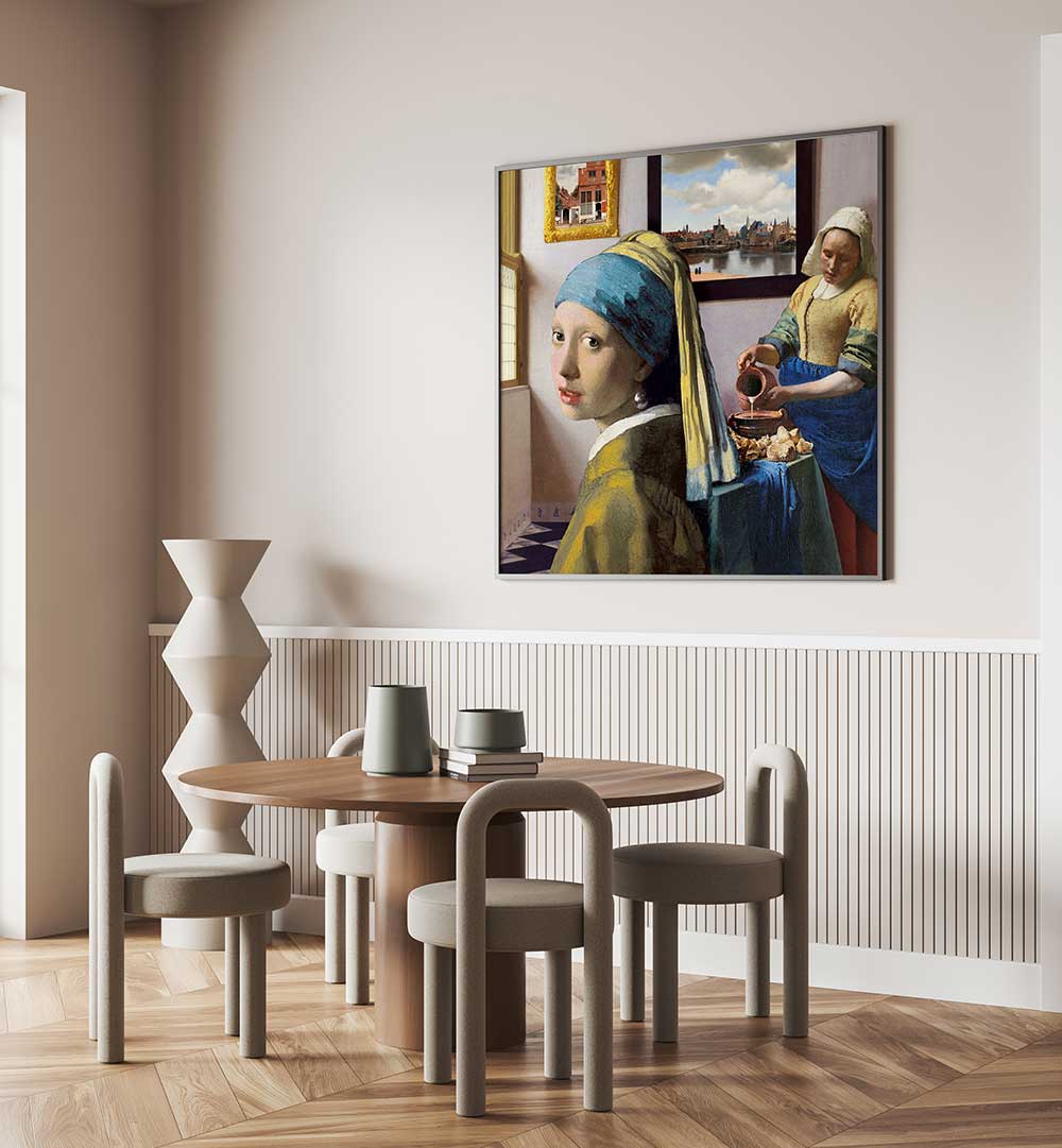 VERMEER'S GIRLS , ALTERED ART PRINTS