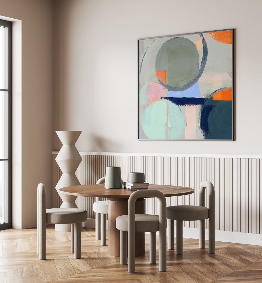 Stylish TURNAROUND, ABSTRACT PAINTINGS enhance modern decor with vibrant colors and innovative design. Perfect for any space.