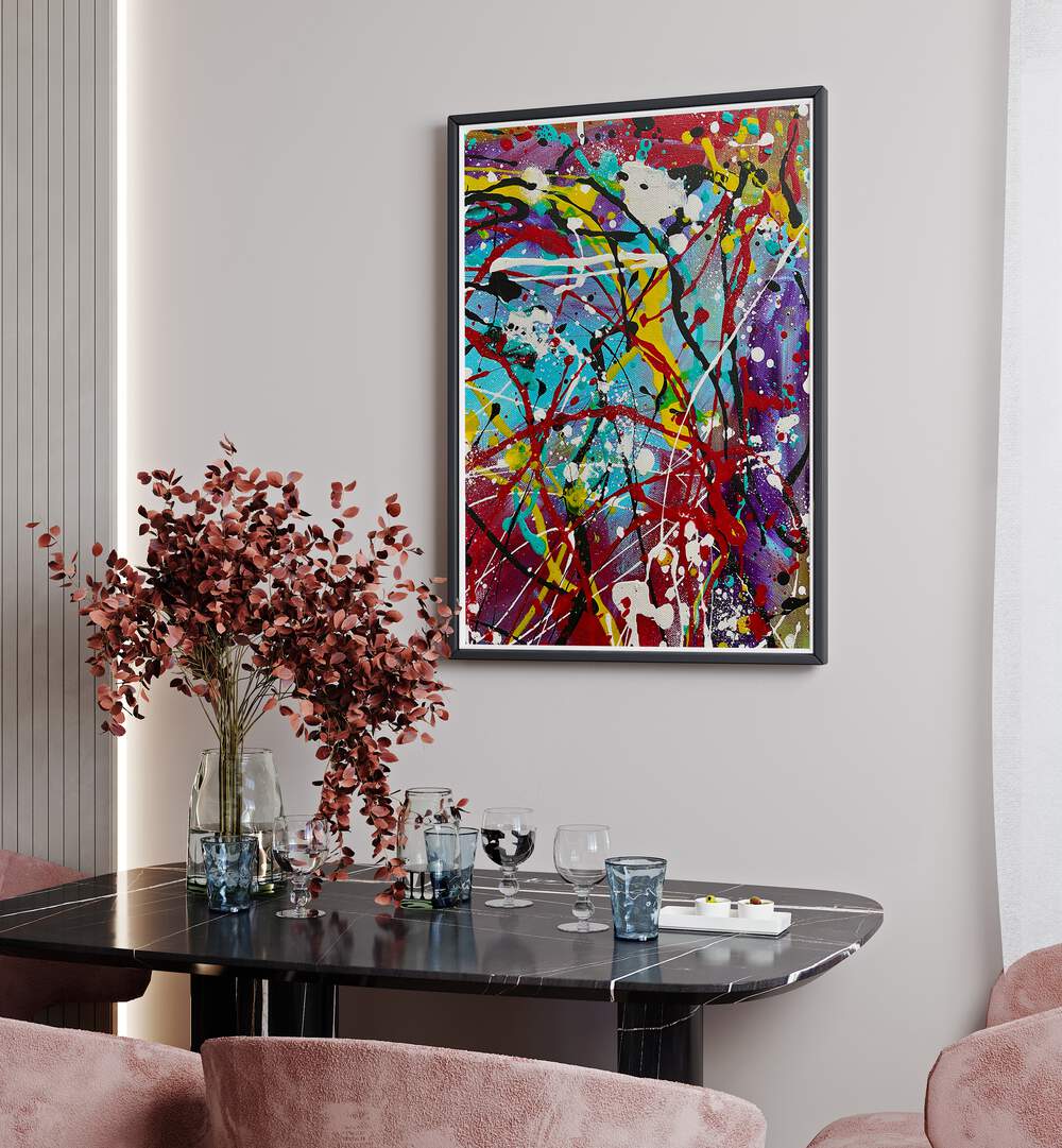 Vibrant JELLY BEAN I, ABSTRACT PAINTINGS enhances any space with modern elegance and playful creativity.